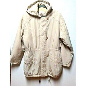 Glacier Field Jacket Hooded Express M/L/XL Puffy Insulated Parka jacket Ivory